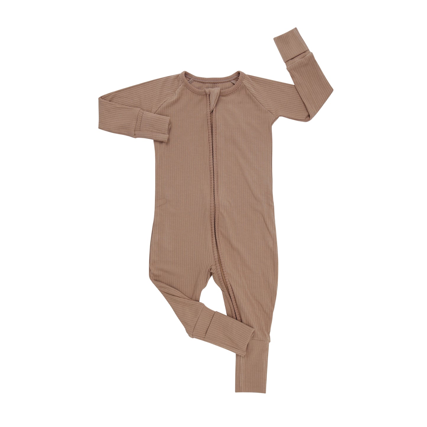 Tan Ribbed Romper